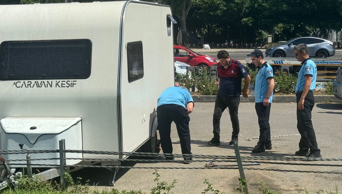 Maltepe Sahili'ndeki karavanlar kaldırıldı