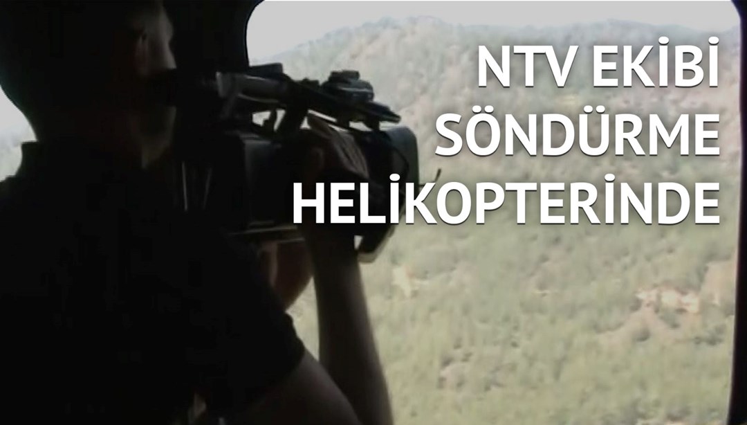 NTV ekibi yanan alanları havadan görüntüledi