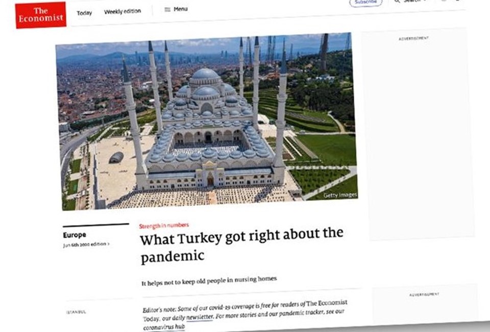 The Economist'ten Türkiye'nin Covid-19'la mücadelesine övgü - 1