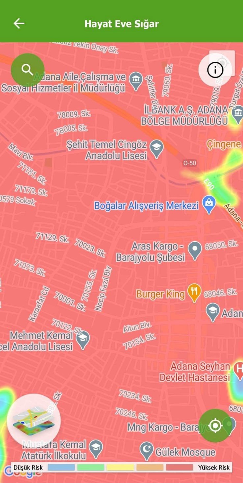 Adana Scared Hazard Map: The Only Place Left Not Red!  - 5