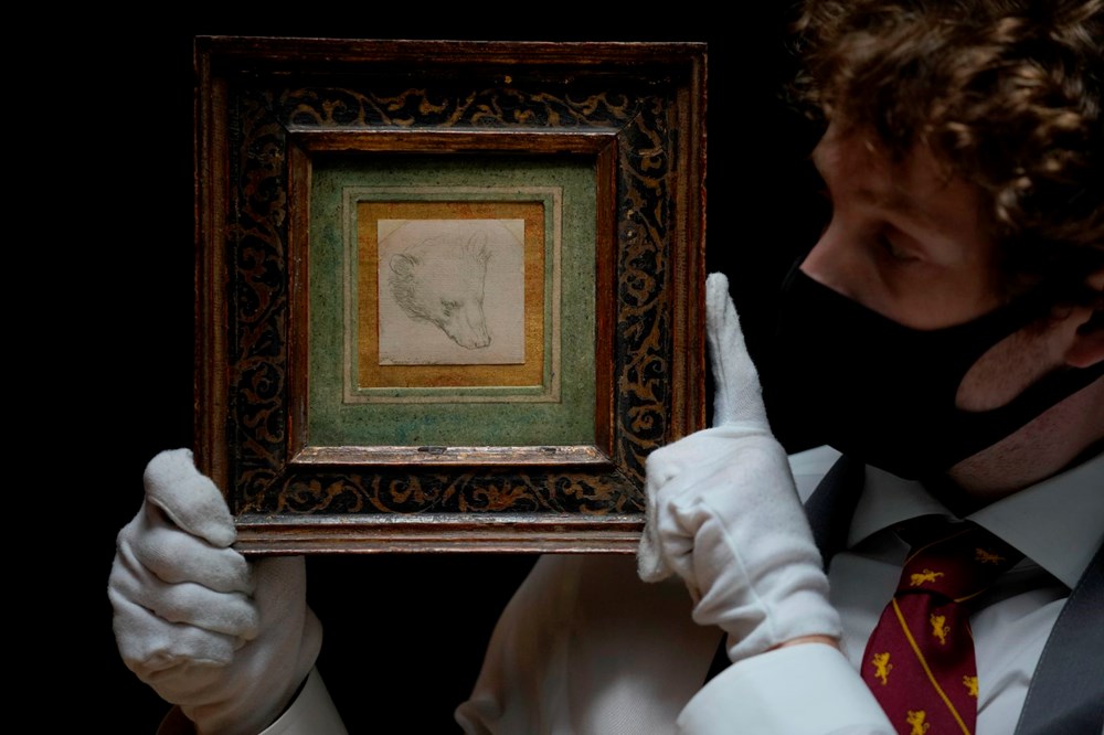 Leonardo da Vinci'nin Head of a Bear adlı çizimi rekor fiyata satıldı - 5