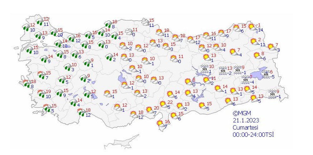 19 il için sarı ve turuncu kodlu uyarı (Bugün hava nasıl olacak?) - 12
