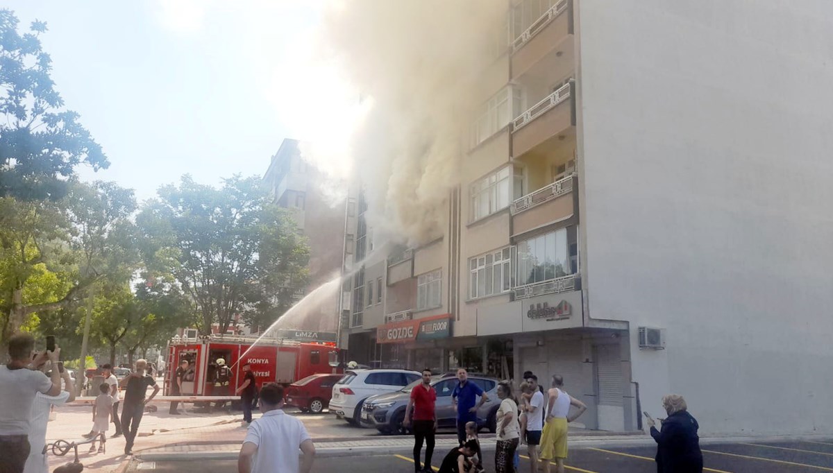 Konya'da korkutan yangın