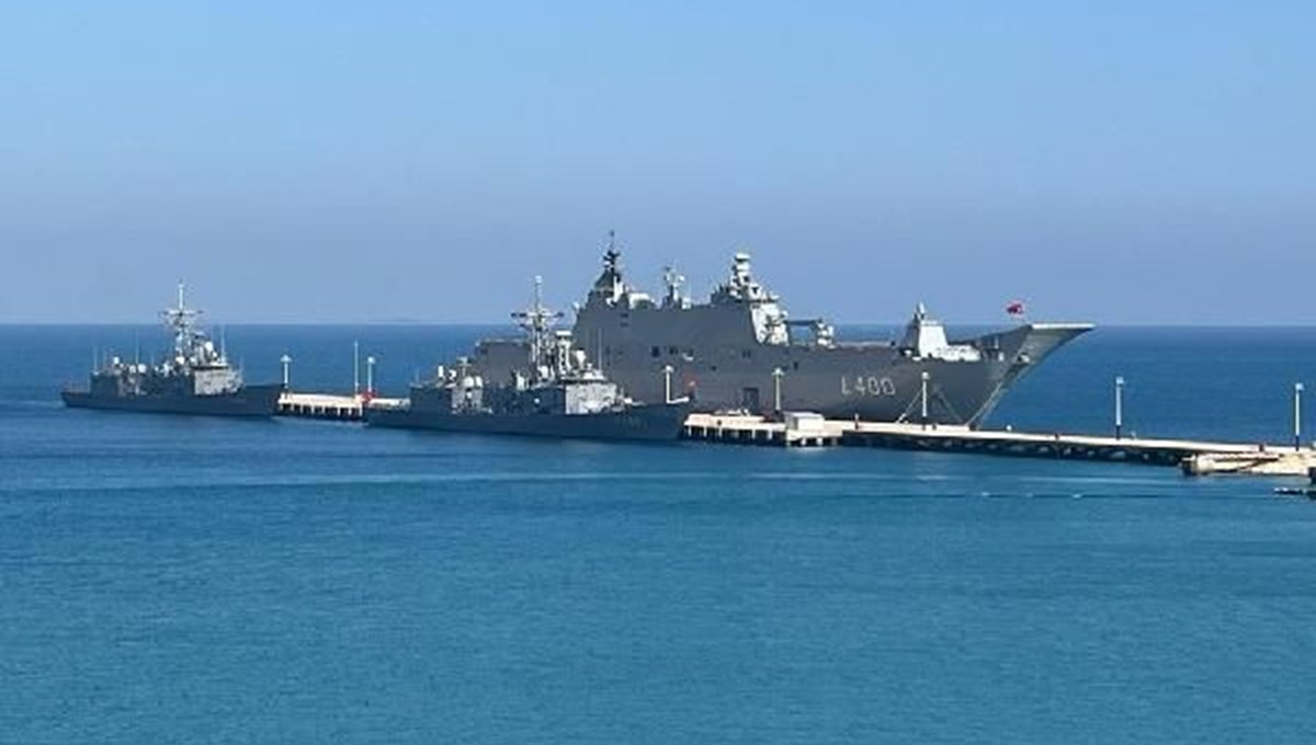 TCG Anadolu test için Mersin'de TCG Anadolu test için Mersin'de