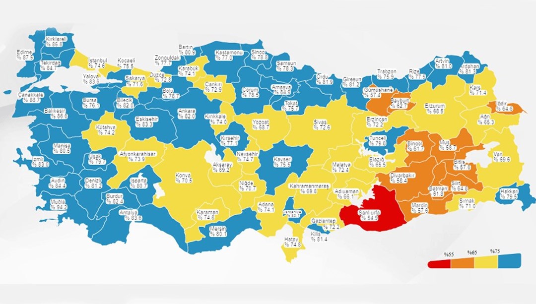 Risk haritasında kırmızı il kalmadı - Vimarsana News