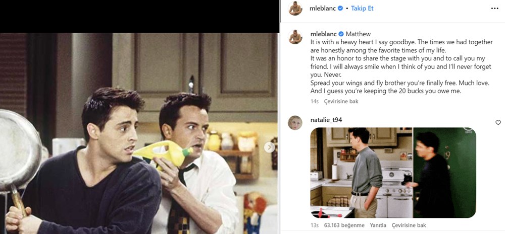 Matthew Perry'nin ölümünün ardından Friends yıldızlarından duygusal paylaşım - 6