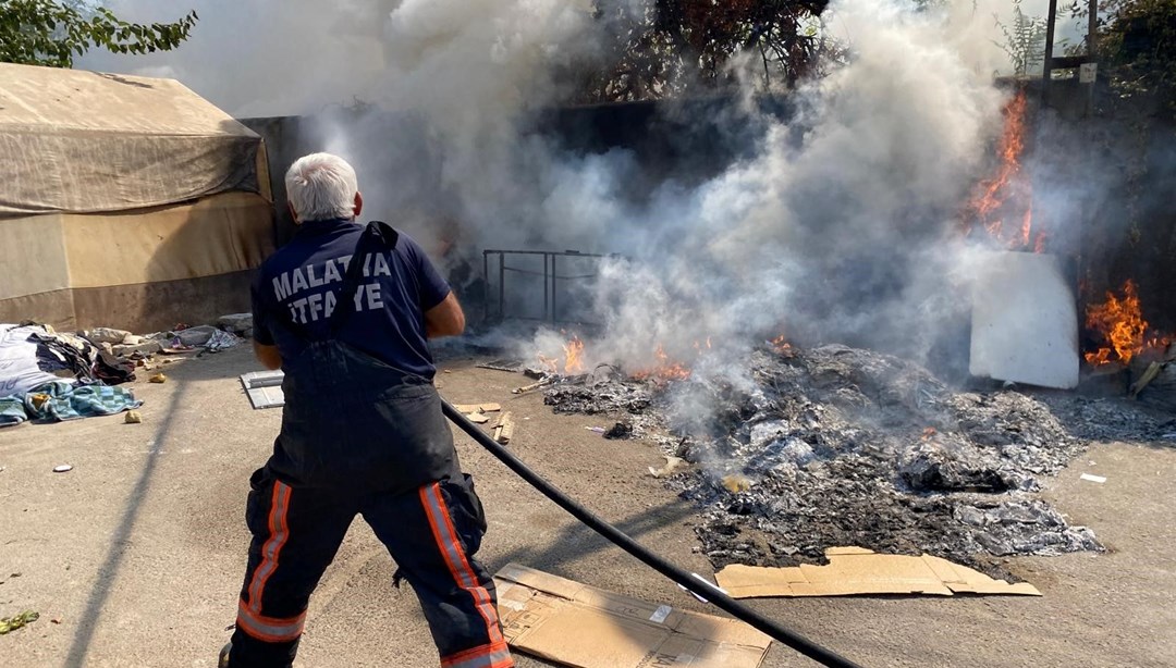 Malatya’da işyeri yangını