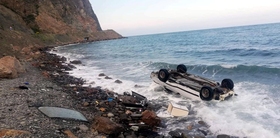 Tekirdağ'da otomobil denize düştü: 5 yaralı - 1