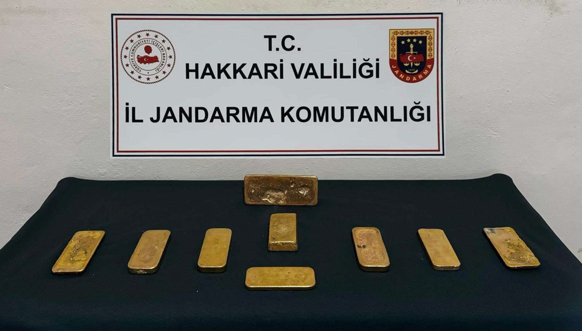 Hakkari'de 14 kilo 700 gram kaçak külçe altın ele geçirildi