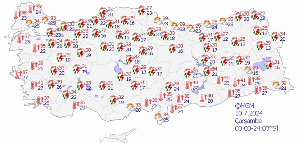 Yarın hava nasıl olacak? 10 Temmuz hava durumu tahminleri - 1