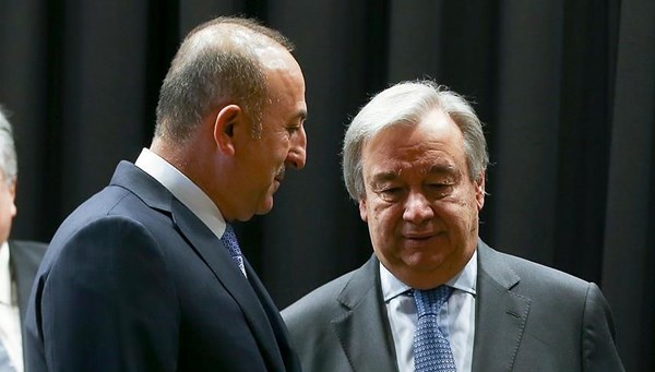 Dışişleri Bakanı Çavuşoğlu BM Genel Sekreteri Guterres ile görüştü