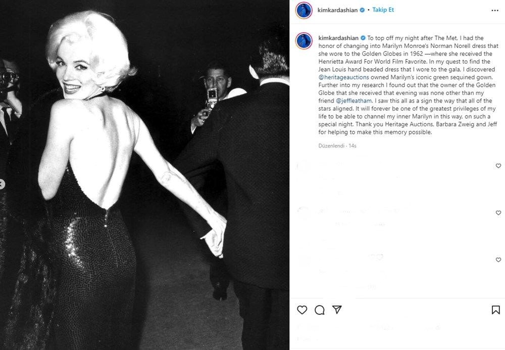 Kim Kardashian, Marilyn Monroe'nun elbisesine zarar verdi iddiasına açıklama - 4