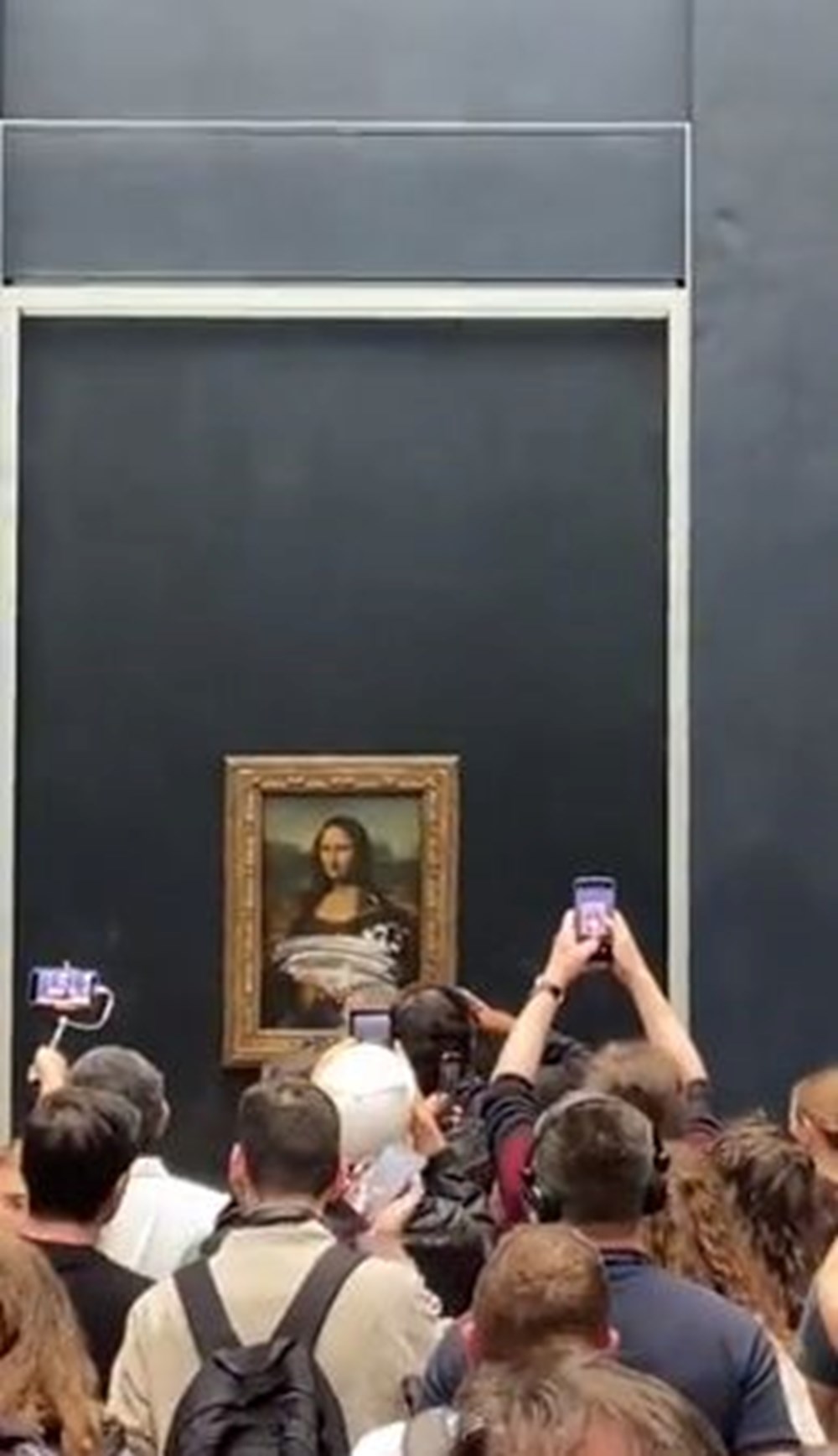 Louvre Müzesi'ndeki Mona Lisa tablosuna pastalı saldırı - 3
