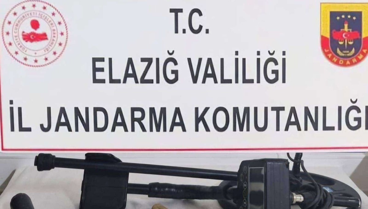 Elazığ'da kaçak kazı yapan 2 şüpheli yakalandı