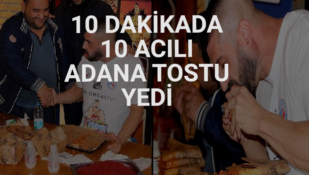 Avustralyalı yarışmacı acılı tost yeme yarışmasında Adanalı rakibini yendi Avustralyalı yarışmacı acılı tost yeme yarışmasında Adanalı rakibini yendi
