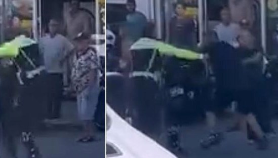 Trafik polisine tekmeli yumruklu saldırı