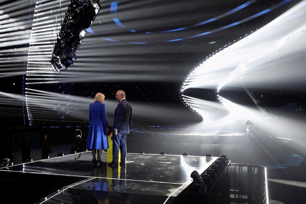 Kral Charles ve Kraliçe Camilla Eurovision sahnesinin açılışını yaptı - 6