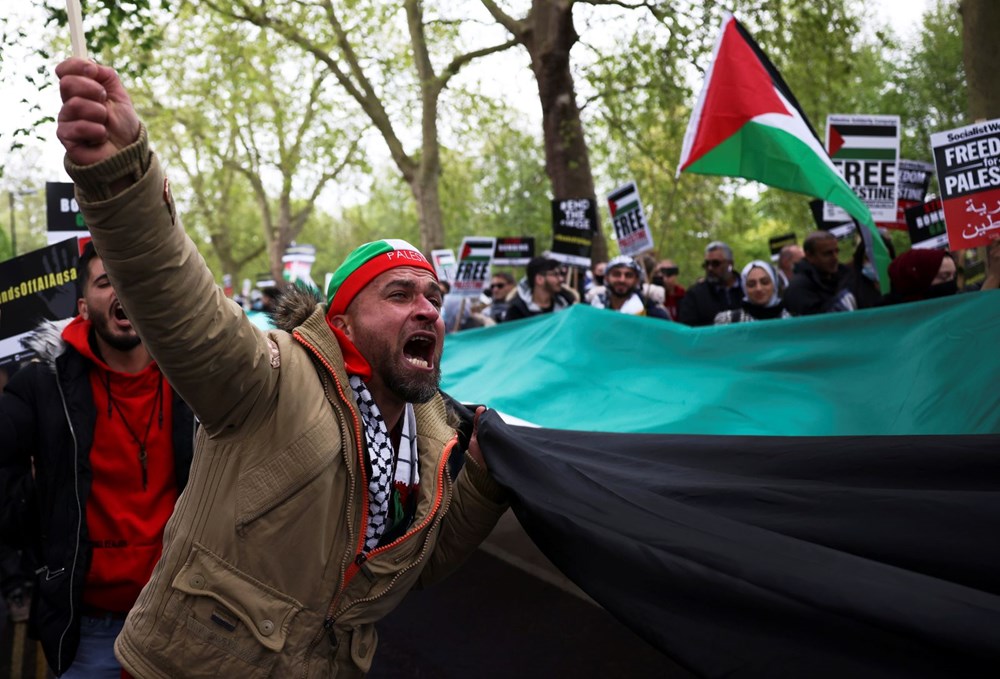 İngiltere ve Fransa'da Filistin'e destek gösterileri - 9