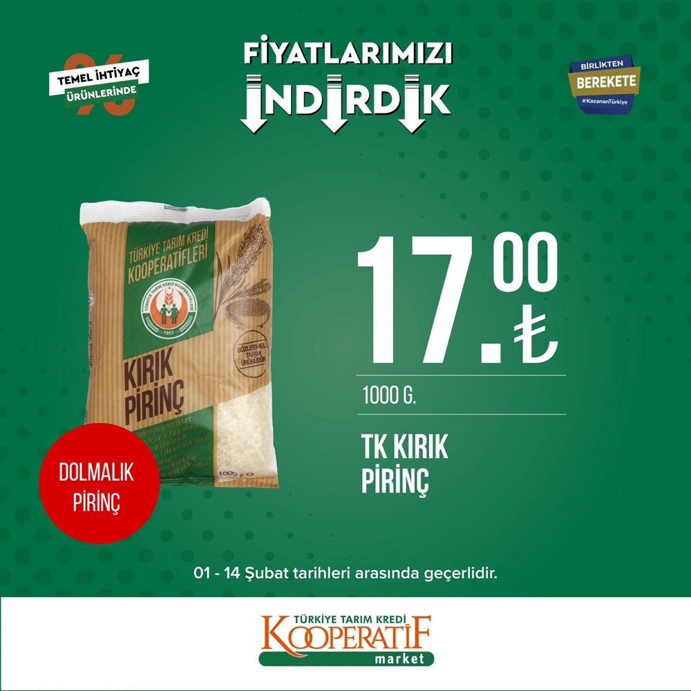 Tarım Kredi Kooperatif Market yeni indirimli ürünler listesi belli oldu (1-14 Şubat güncel indirimli ürünler kataloğu) - 39