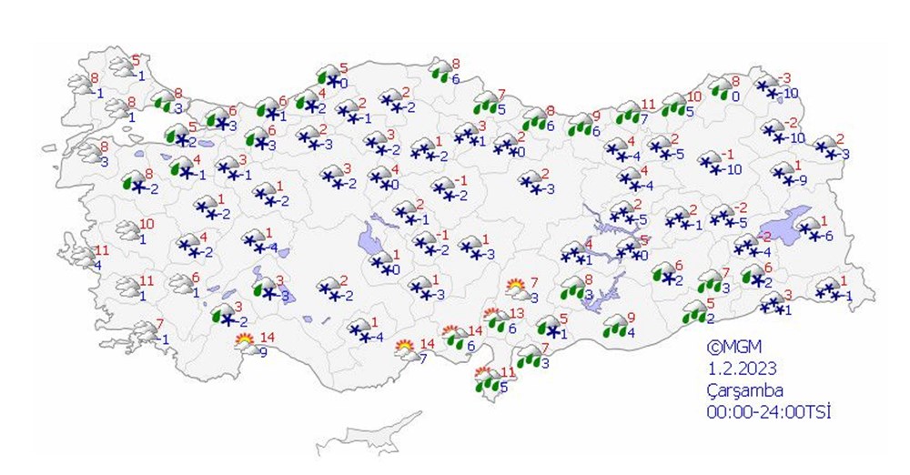 Meteoroloji'den 33 il için kar yağışı uyarısı (İstanbul, Ankara ve diğer illerde bugün hava nasıl olacak?) - 14