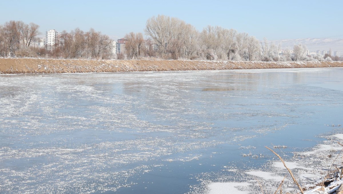 Sivas buz kesti: Kızılırmak Nehri kısmen dondu