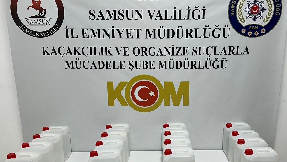 Samsun'da sahte içki operasyonu: 2 gözaltı