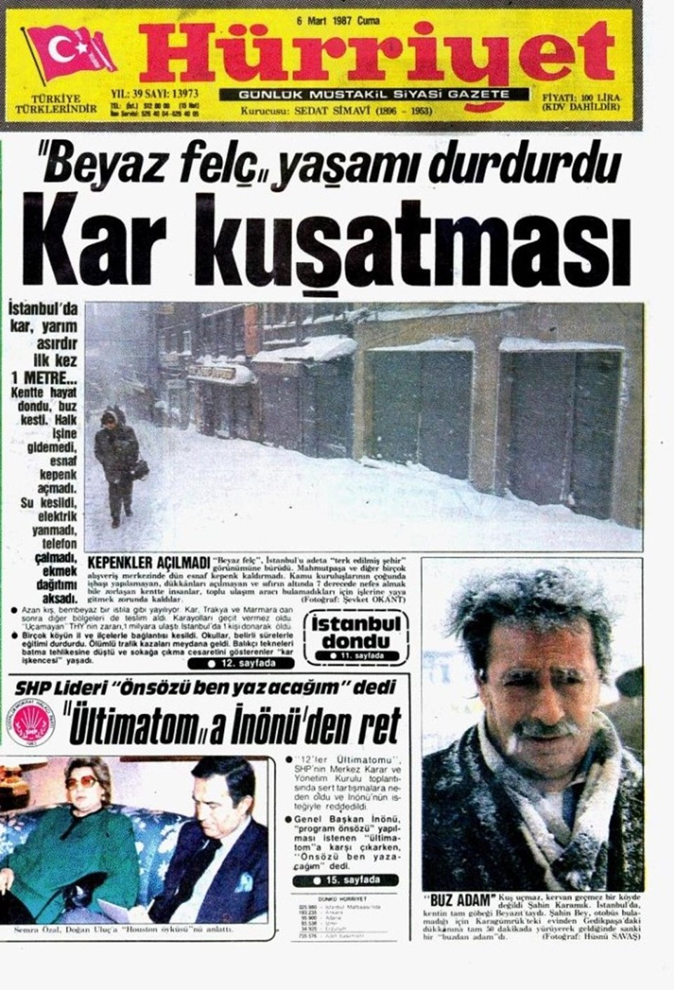 İstanbul'a baharda gelen kış: '1987 Martı'nda neler yaşandı? - 2