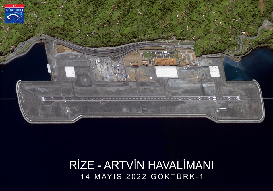 MSB, Rize-Artvin Havalimanı'nın Göktürk-1 uydusundan gelen görüntülerini paylaştı - 1