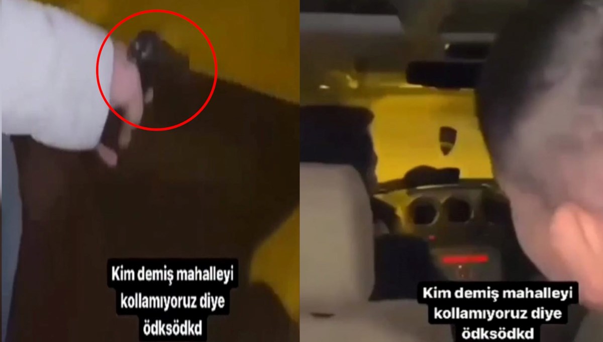 Arabadan etrafa ateş açıp sosyal medyadan paylaştı