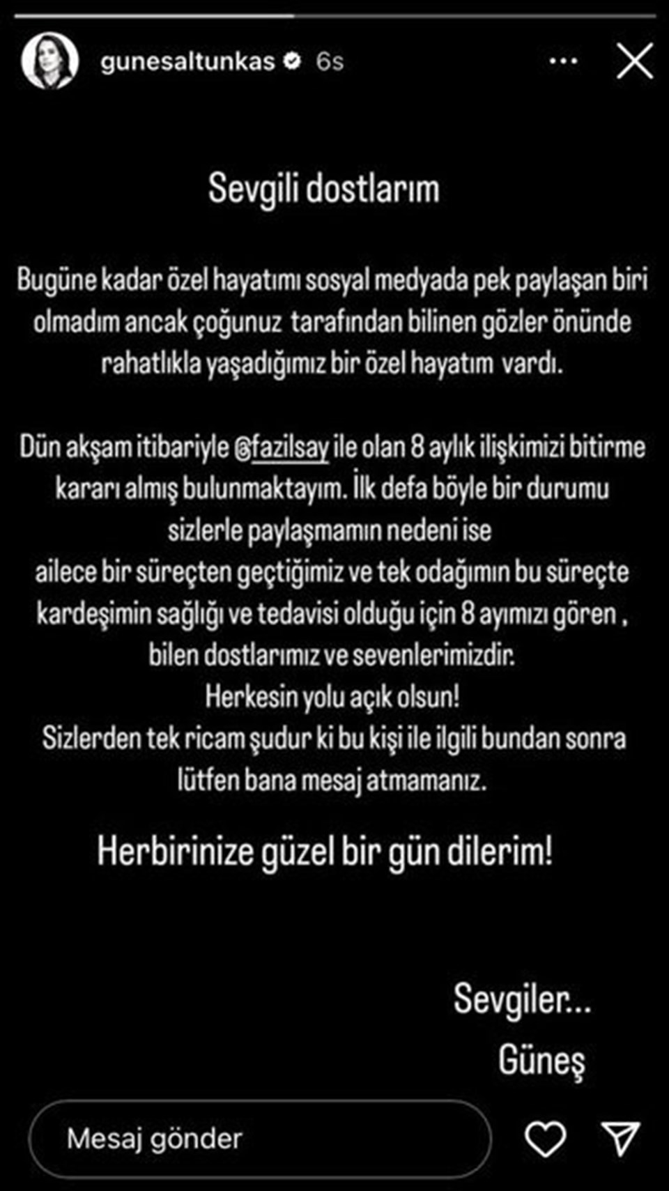 Fazıl Say ile Güneş Altunkaş ayrıldı - 1