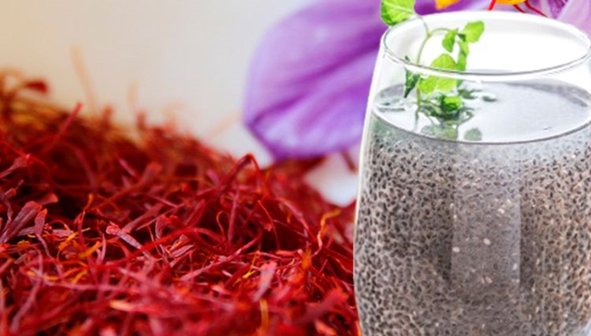 Safranlı suyun içinde chia tohumu bekletince ne olur? Sabahları içince etkisi inanılmaz Safranlı suyun içinde chia tohumu bekletince ne olur? Sabahları içince etkisi inanılmaz