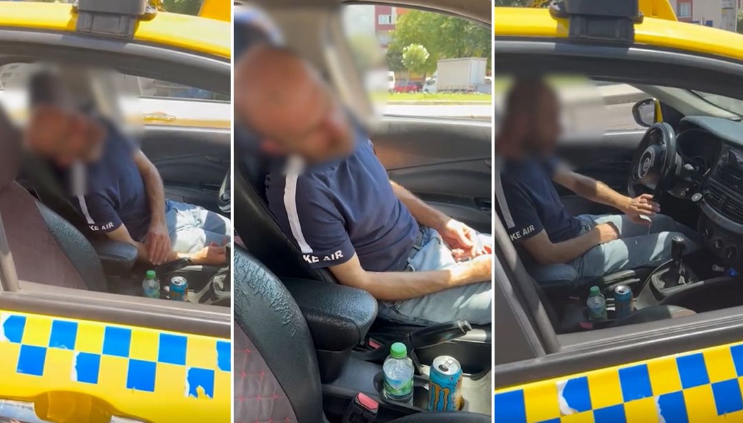 İstanbul trafiğinde akılalmaz görüntü: Uyuşturucu kullanan taksici direksiyonda kendinden geçti!