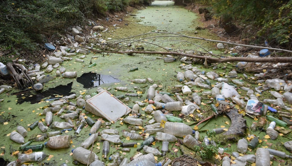 Dere çöplüğe döndü