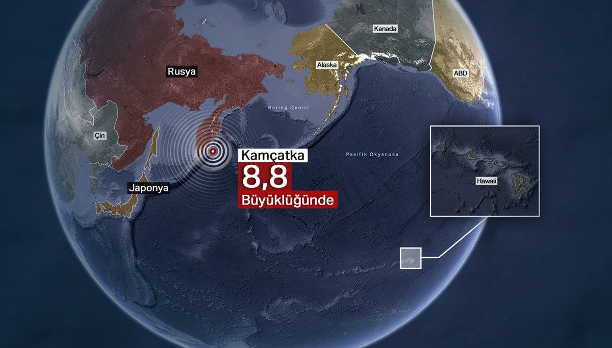 Rusya'da 8 büyüklüğünde deprem