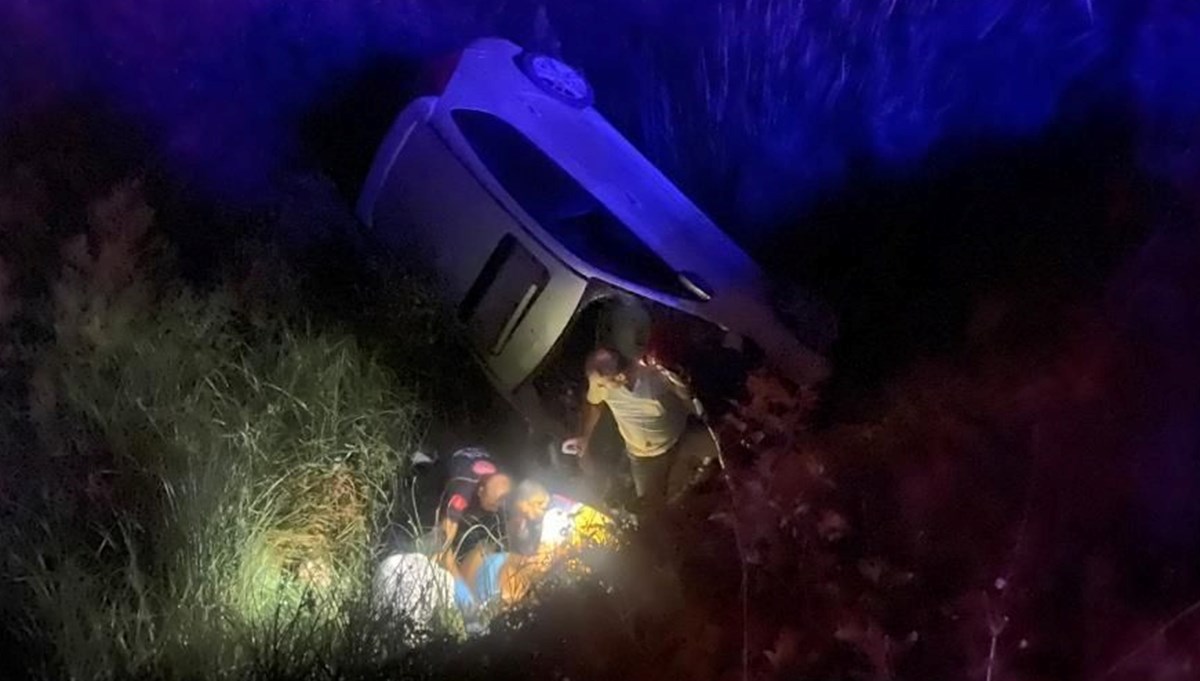 Tarlaya uçan otomobilde bir ölü Tarlaya uçan otomobilde bir ölü