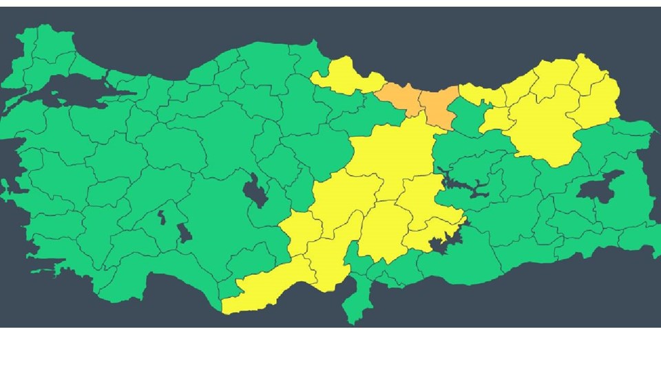 18 ile "sarı" ve "turuncu" uyarı - 1