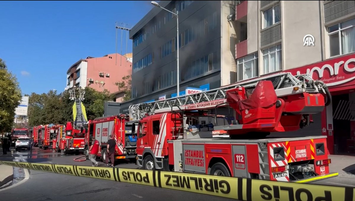 İstanbul'da iş yeri yangını