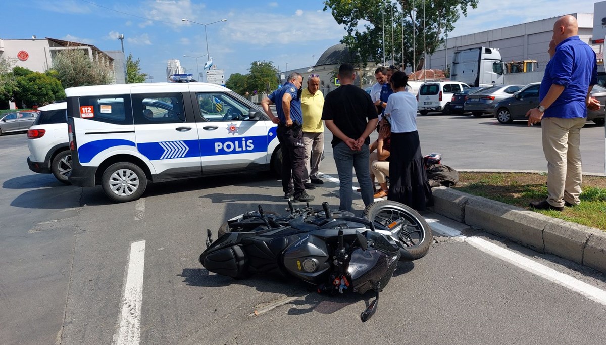 Samsun'da otomobil ile motosiklet çarpıştı: 1 yaralı