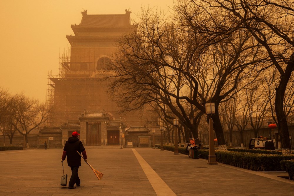 Çin’in başkenti Pekin’de son 10 yılın en büyük kum fırtınası - 21