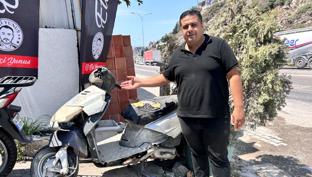 Motosikleti çalamadı, hız göstergesini çaldı