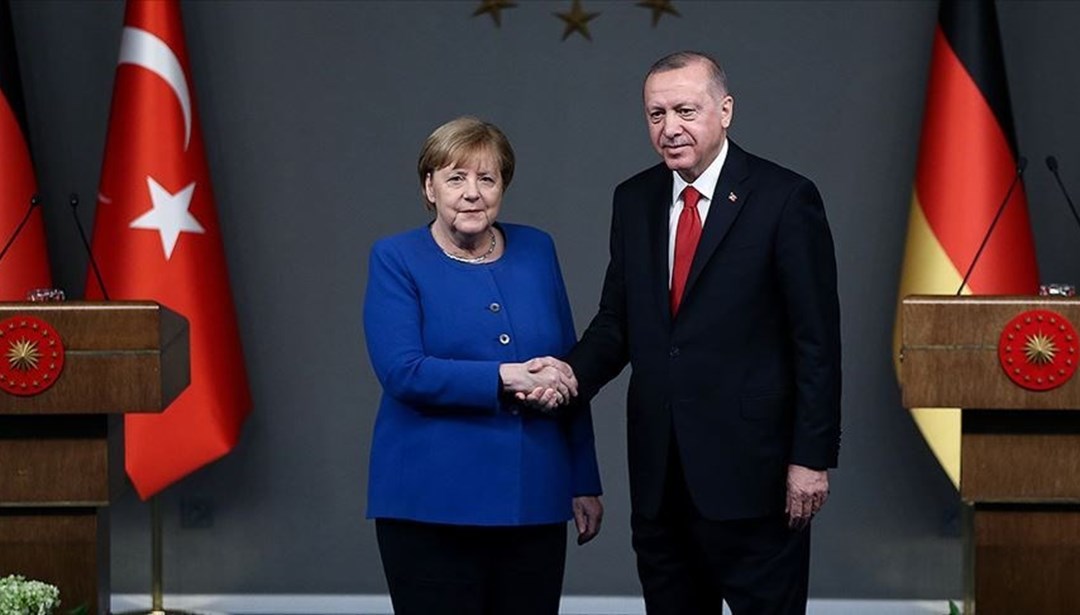 SON DAKİKA HABERİ Cumhurbaşkanı Erdoğan Merkel ile görüştü NTV