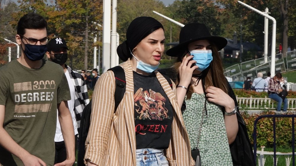 Taksim'de drone'lu maske denetimi - 16