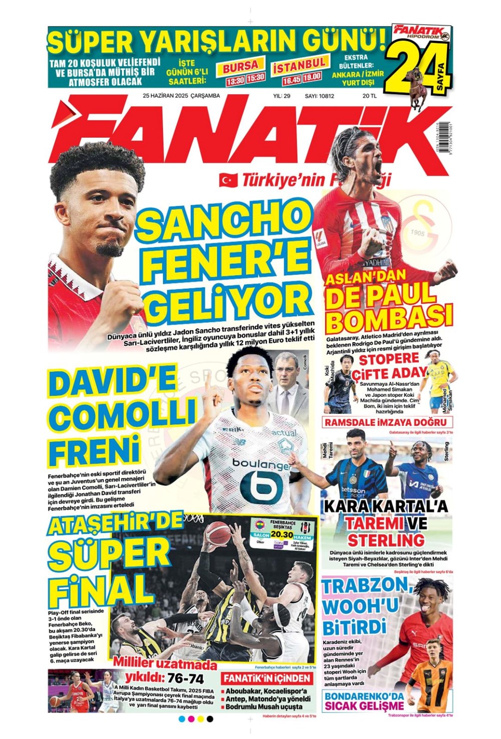"İngiliz anahtarı" (25 Haziran 2025 spor manşetleri) - 1
