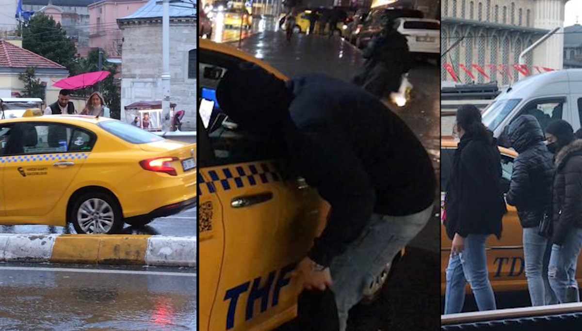 Taksiciler lodosta bile pazarlık yapıp müşteri almadı