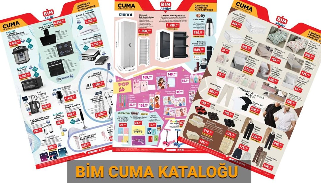 BİM 19 Nisan Aktüel Kataloğu yayımlandı: BİM markete cuma günü klima, elektronik mutfak ürünleri dolap ve ayakkabılık geliyor
