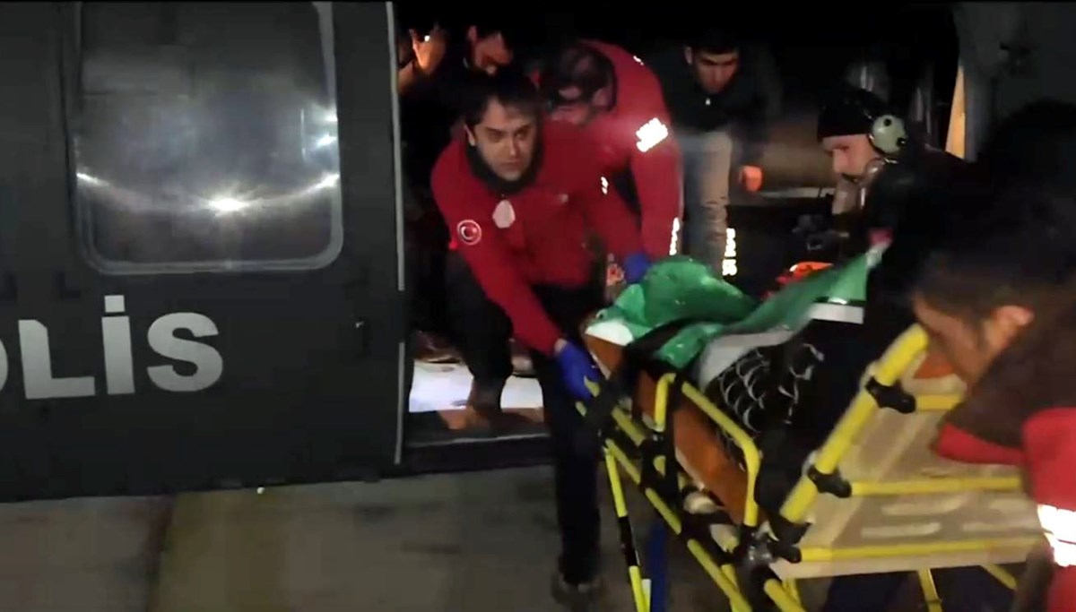 Polis helikopteri hamile kadın için havalandı Polis helikopteri hamile kadın için havalandı