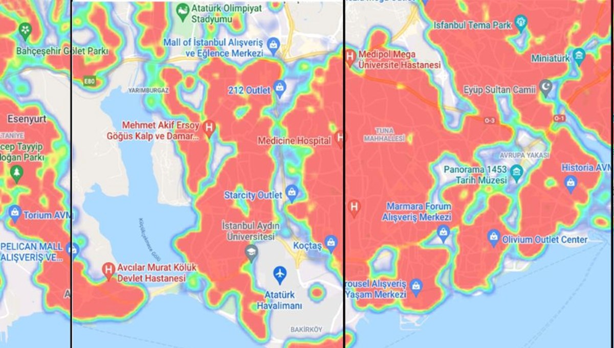 İstanbul kırmızıya büründü
