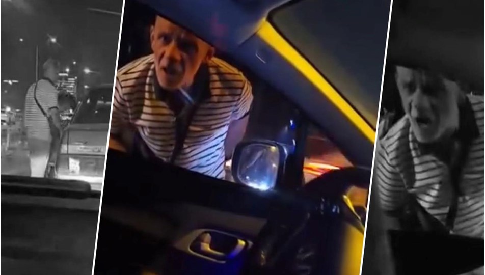 Otomobilin önünü kesti, sürücüye korku dolu anlar yaşattı