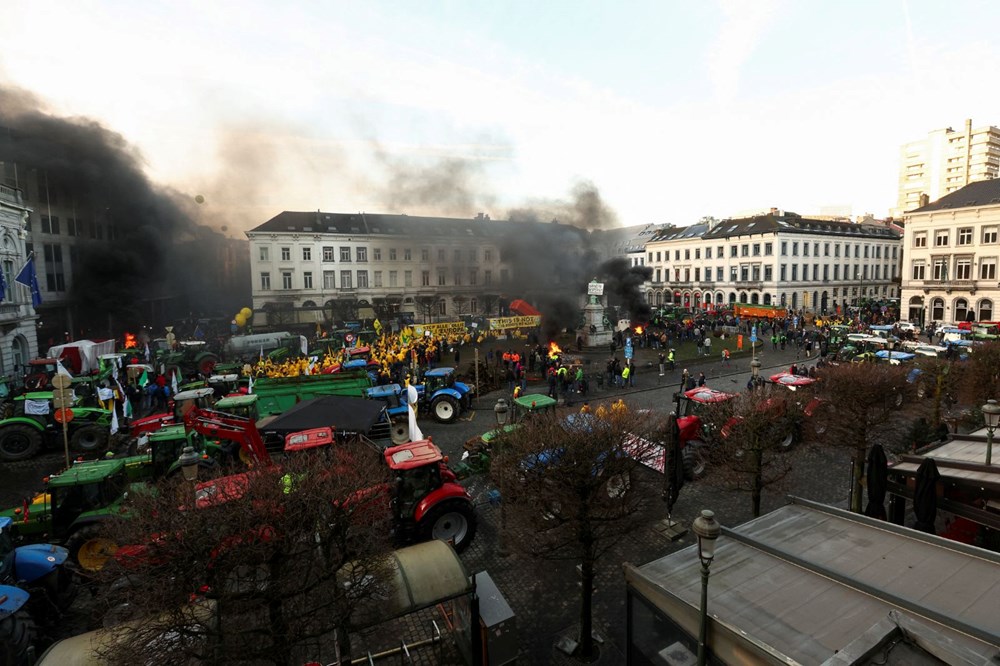 Çiftçilerin öfkesi büyüyor: Avrupa Birliği'nin başkenti kilitlendi - 8