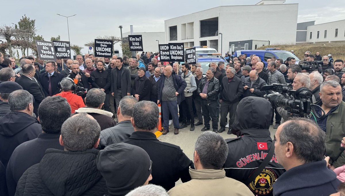 Tekirdağ'da şoförler kontak kapattı